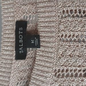 Talbots Gold W/metallic threading sweater, EUC, LIKE NEW!